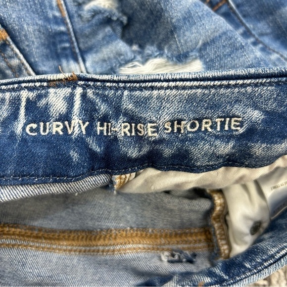 American Eagle Shorts Womens 2 Curvy Hi Rise Shortie Next Level Stretch Cuffed - Picture 3 of 5